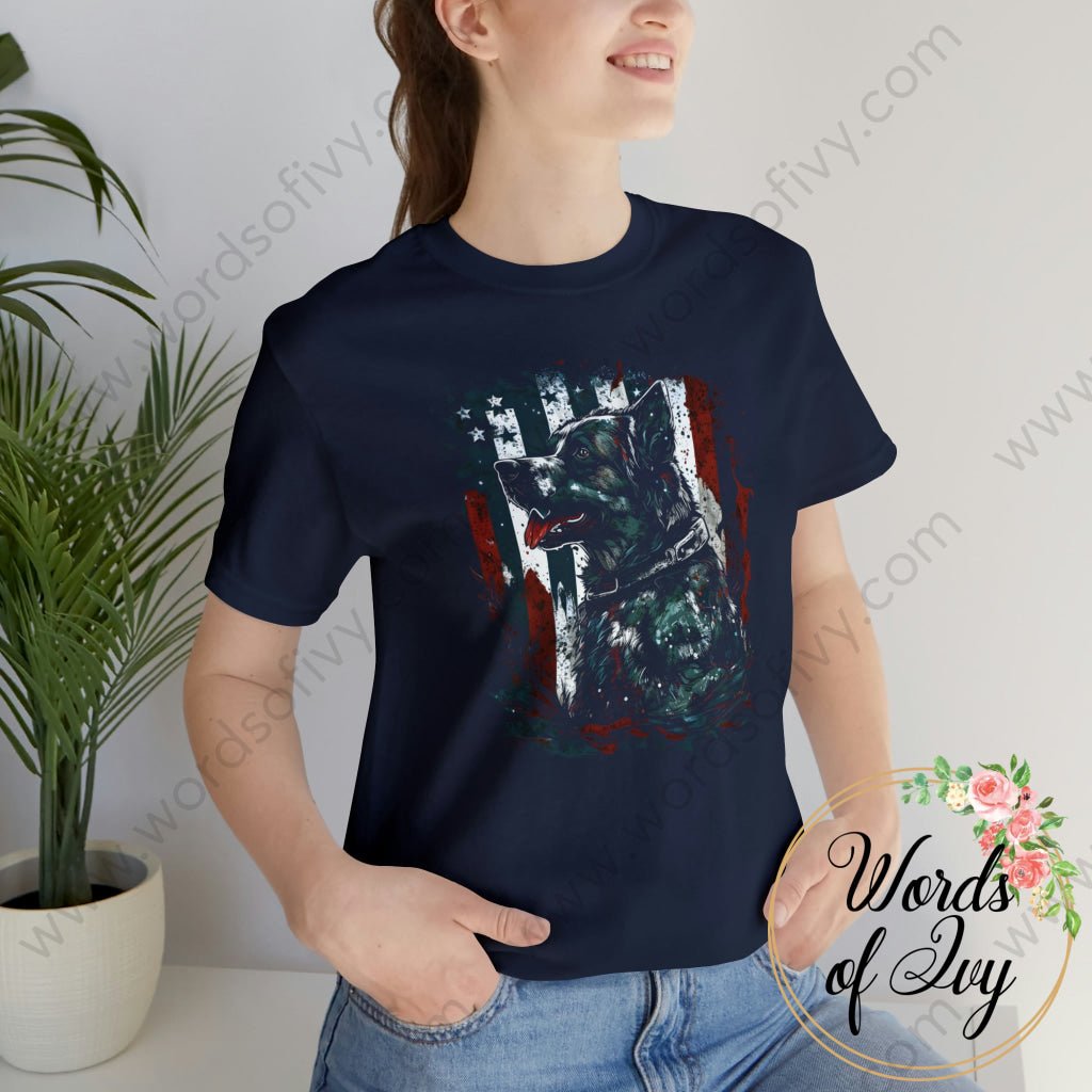 Adult Tee - Patriotic Dog 230422005 | Nauti Life Tees