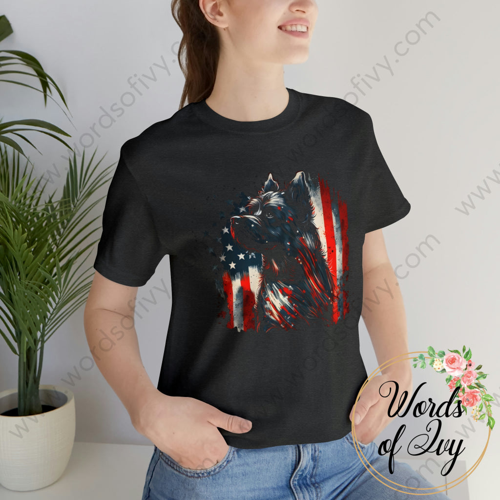 Adult Tee - Patriotic Dog 230423001 | Nauti Life Tees