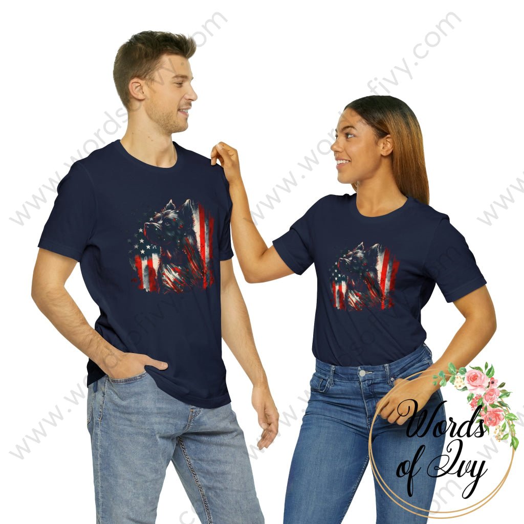 Adult Tee - Patriotic Dog 230423001 | Nauti Life Tees