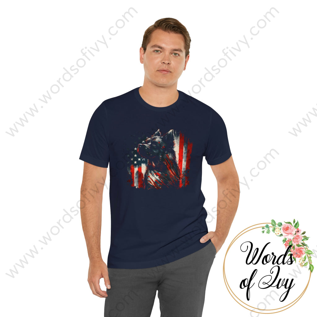 Adult Tee - Patriotic Dog 230423001 | Nauti Life Tees