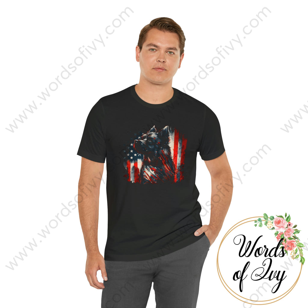 Adult Tee - Patriotic Dog 230423001 | Nauti Life Tees