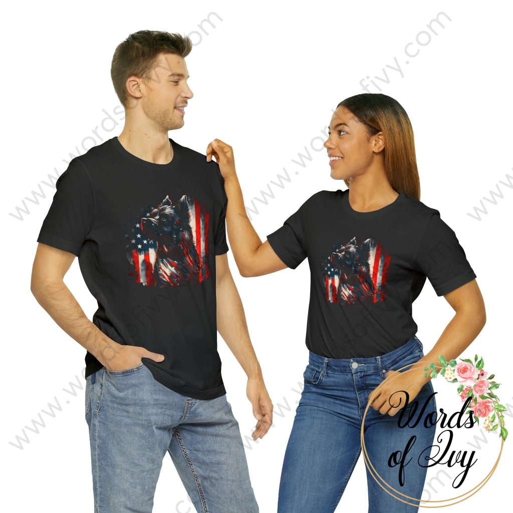 Adult Tee - Patriotic Dog 230423001 T-Shirt