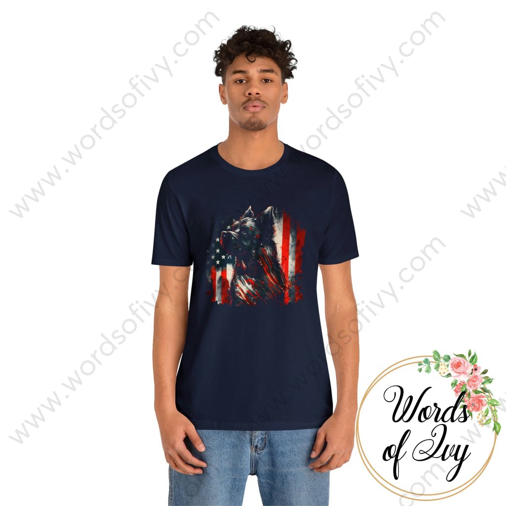 Adult Tee - Patriotic Dog 230423001 | Nauti Life Tees