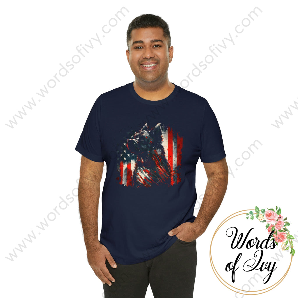 Adult Tee - Patriotic Dog 230423001 | Nauti Life Tees