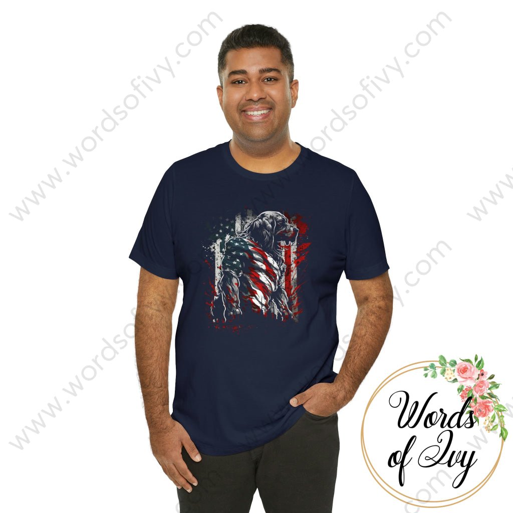 Adult Tee - Patriotic Dog 230423002 | Nauti Life Tees