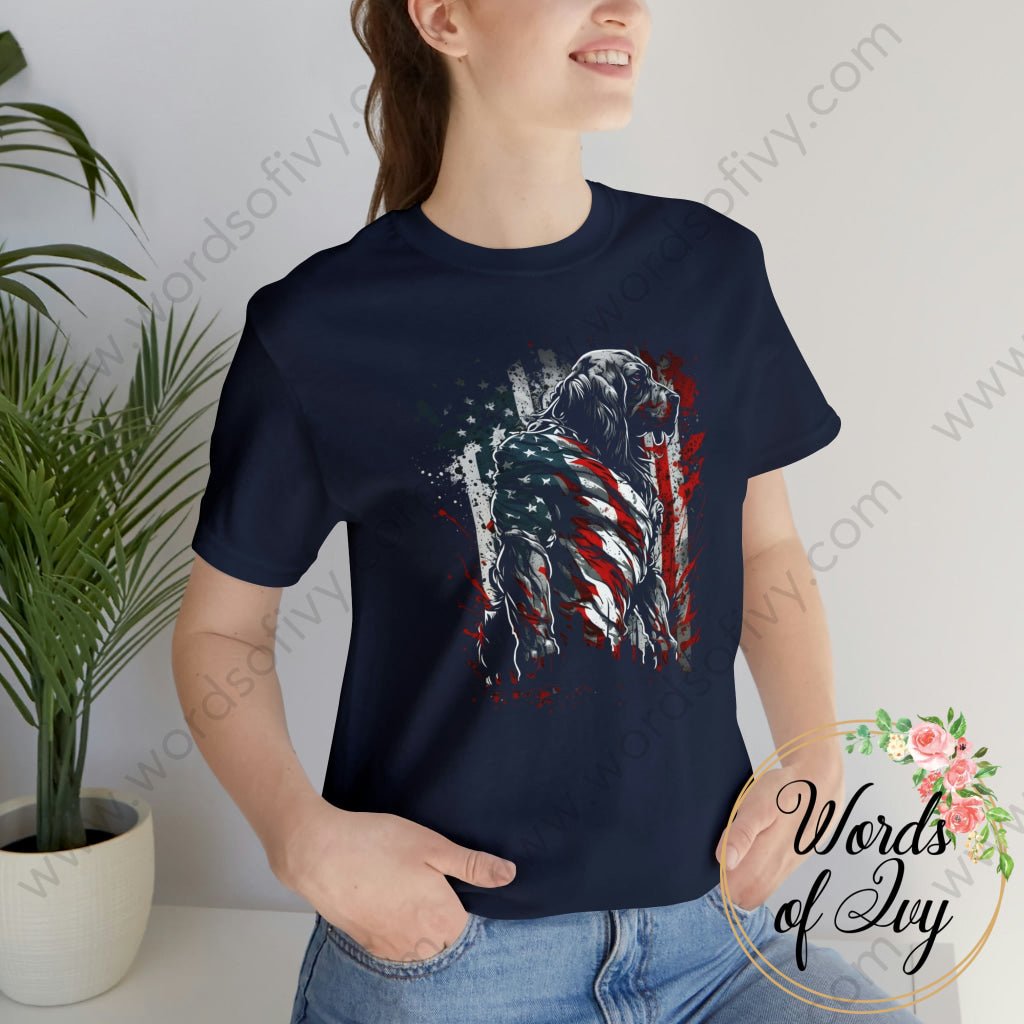 Adult Tee - Patriotic Dog 230423002 | Nauti Life Tees