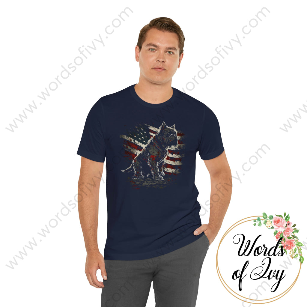 Adult Tee - Patriotic Dog 230423003 | Nauti Life Tees