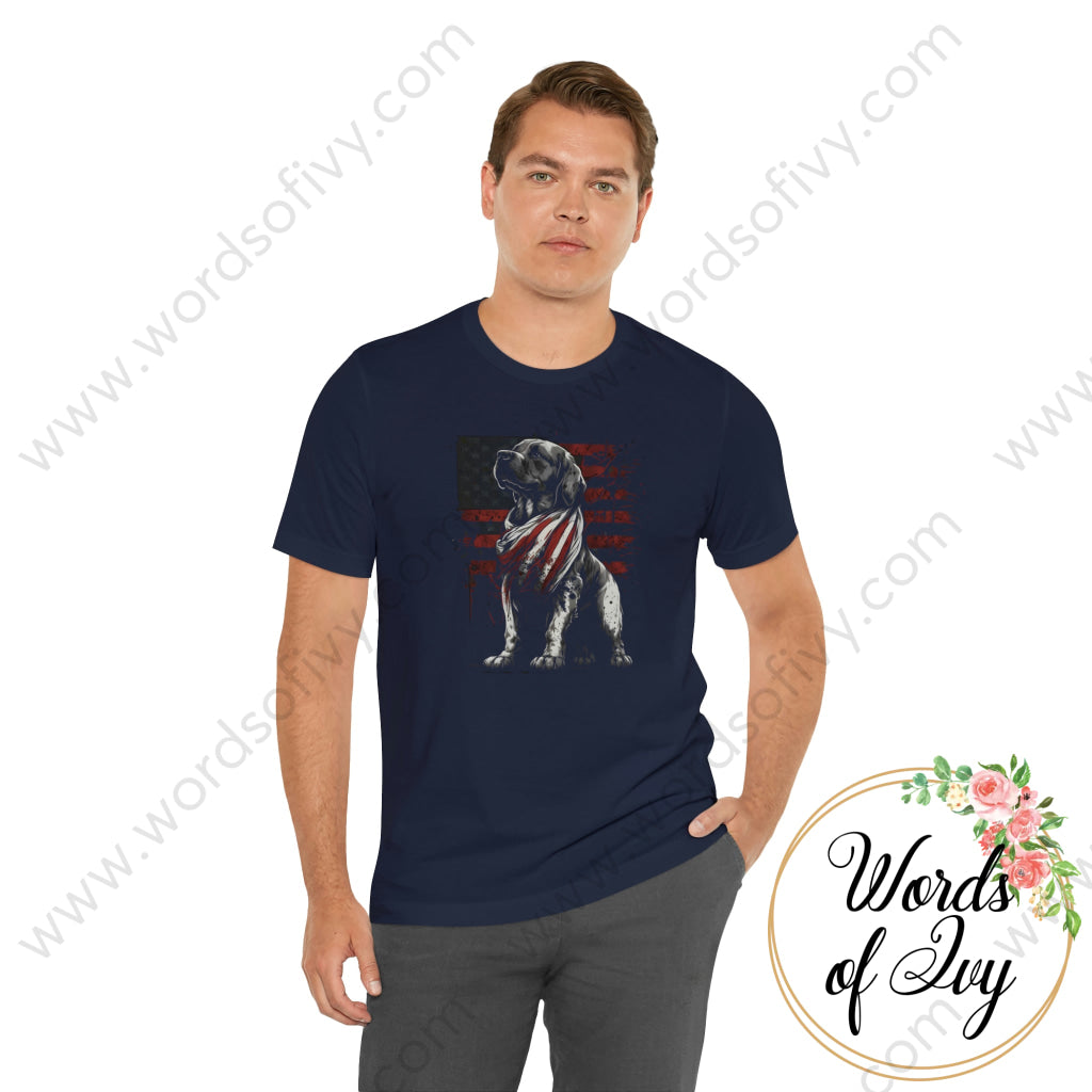 Adult Tee - Patriotic Dog 230423005 T-Shirt