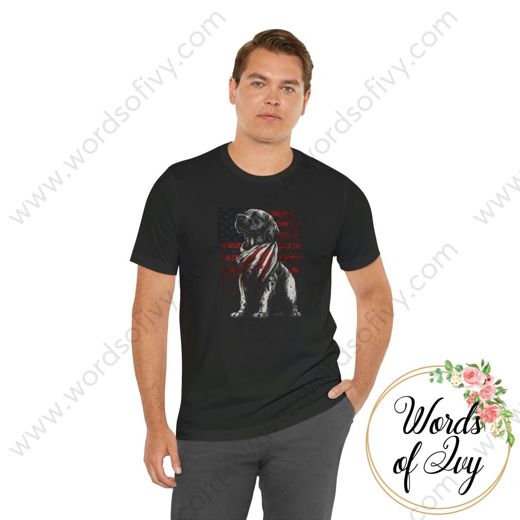 Adult Tee - Patriotic Dog 230423005 | Nauti Life Tees