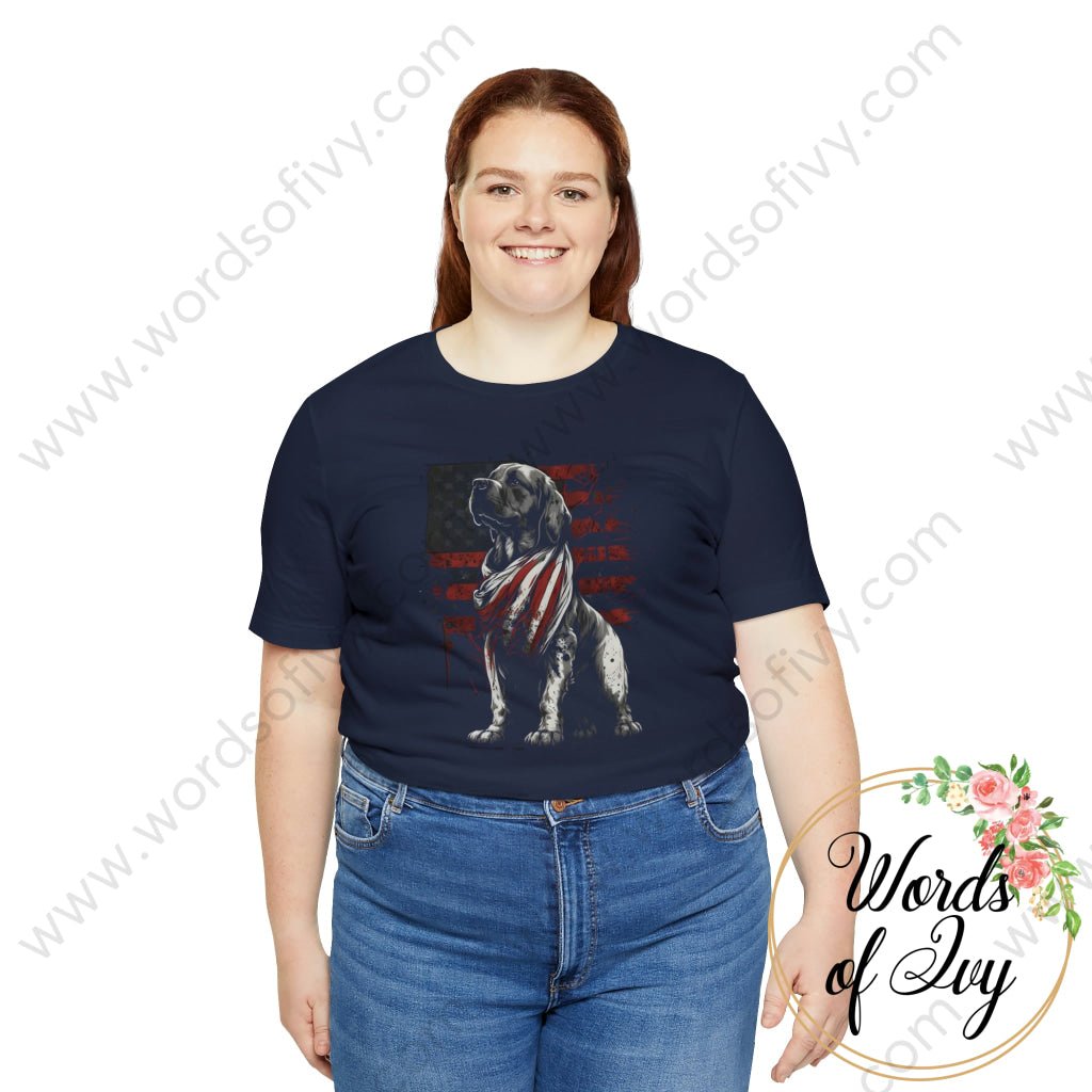 Adult Tee - Patriotic Dog 230423005 | Nauti Life Tees