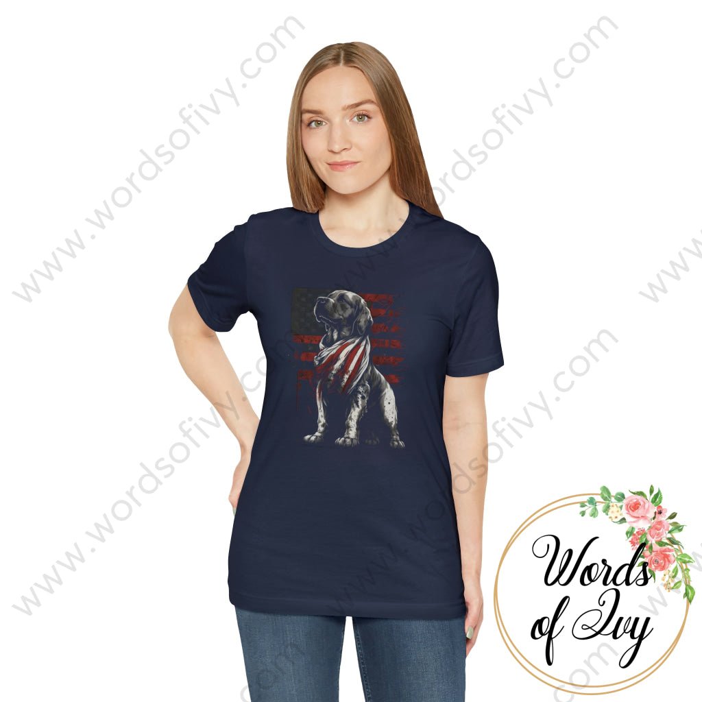 Adult Tee - Patriotic Dog 230423005 T-Shirt