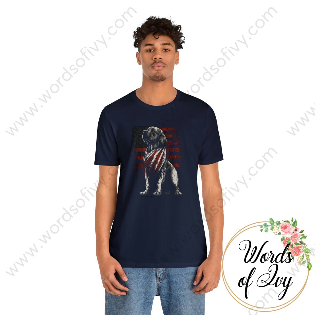 Adult Tee - Patriotic Dog 230423005 T-Shirt