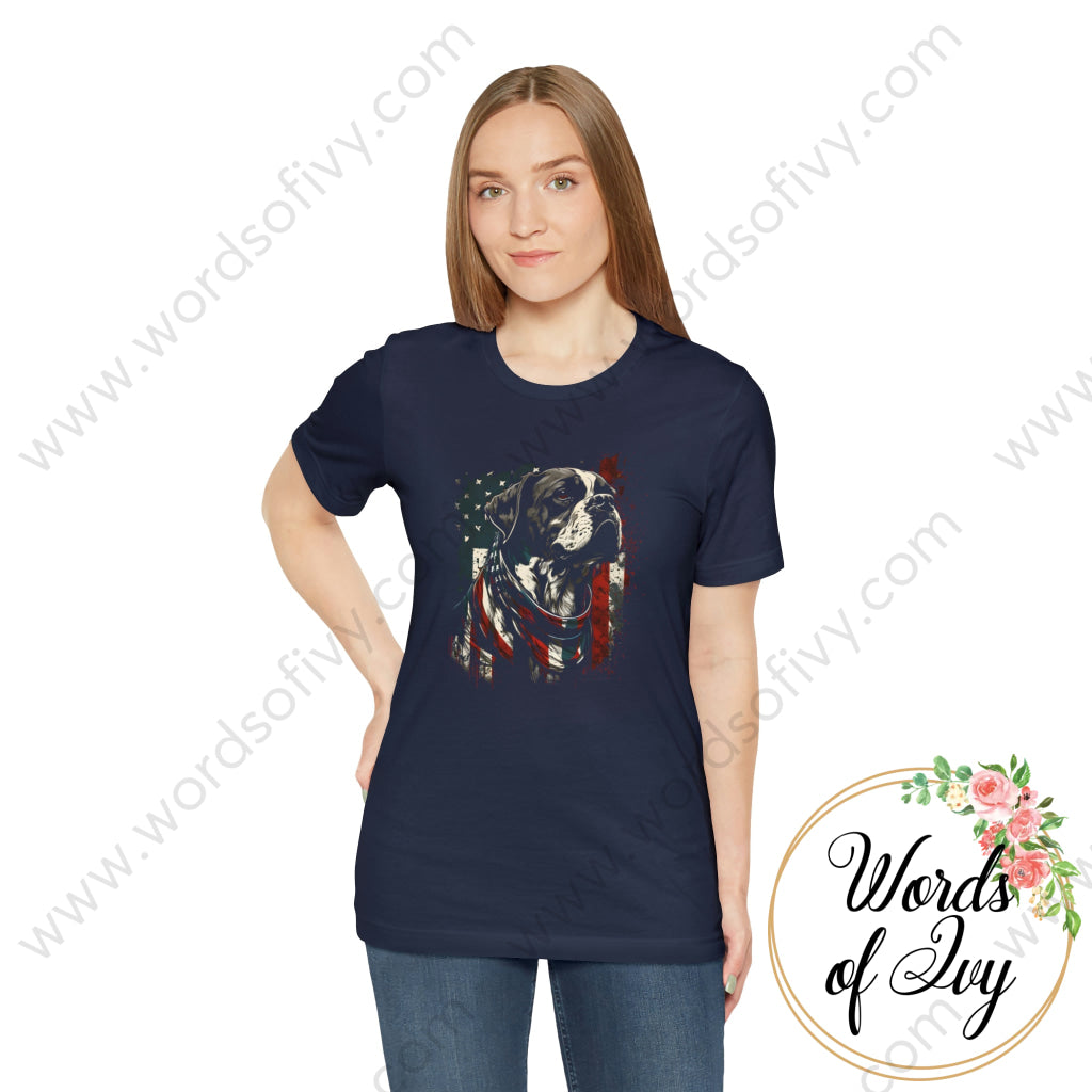 Adult Tee - Patriotic Dog 230423006 | Nauti Life Tees