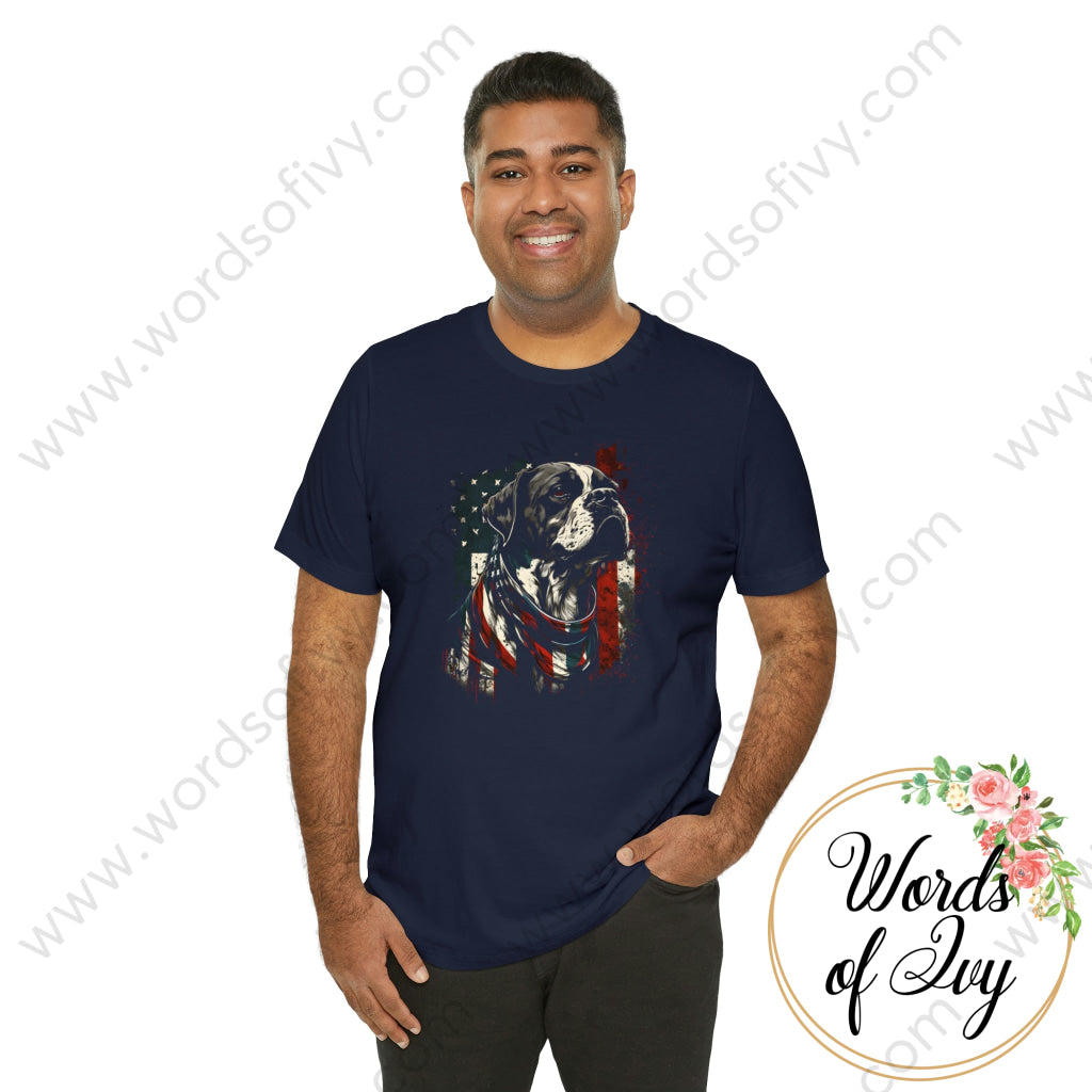 Adult Tee - Patriotic Dog 230423006 T-Shirt