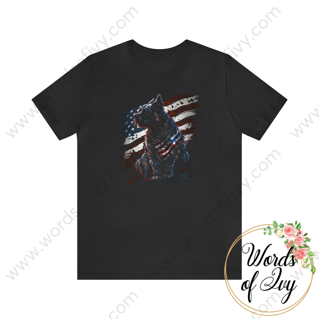 Adult Tee - Patriotic Dog 230423007 | Nauti Life Tees