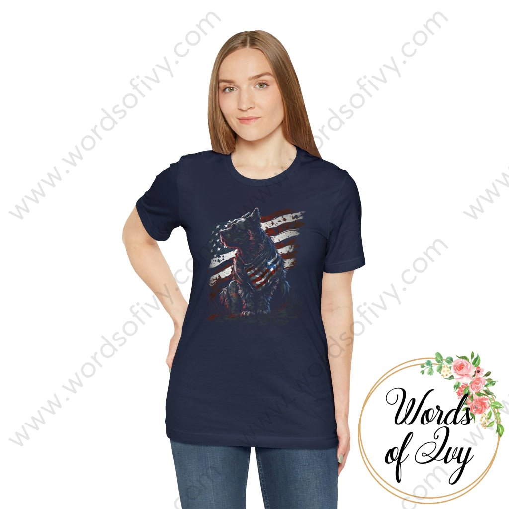 Adult Tee - Patriotic Dog 230423007 | Nauti Life Tees