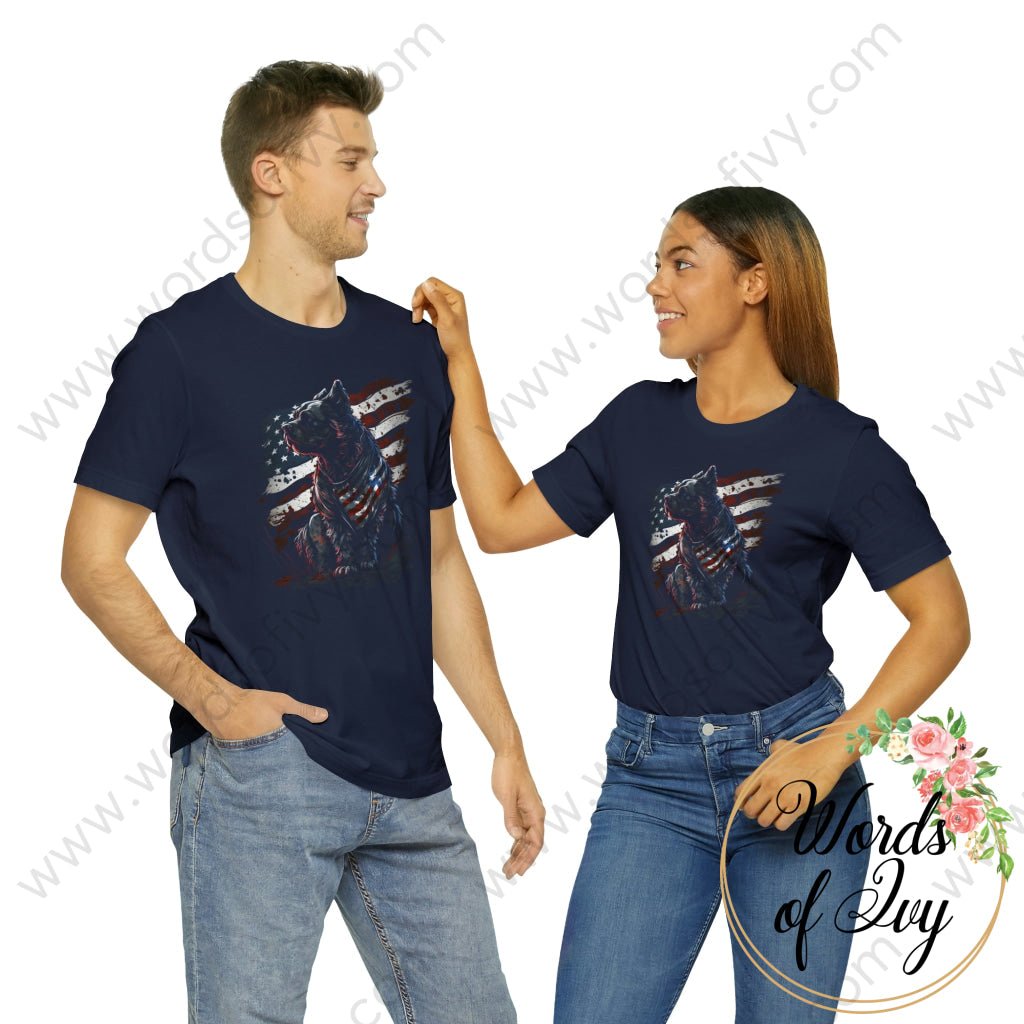 Adult Tee - Patriotic Dog 230423007 T-Shirt