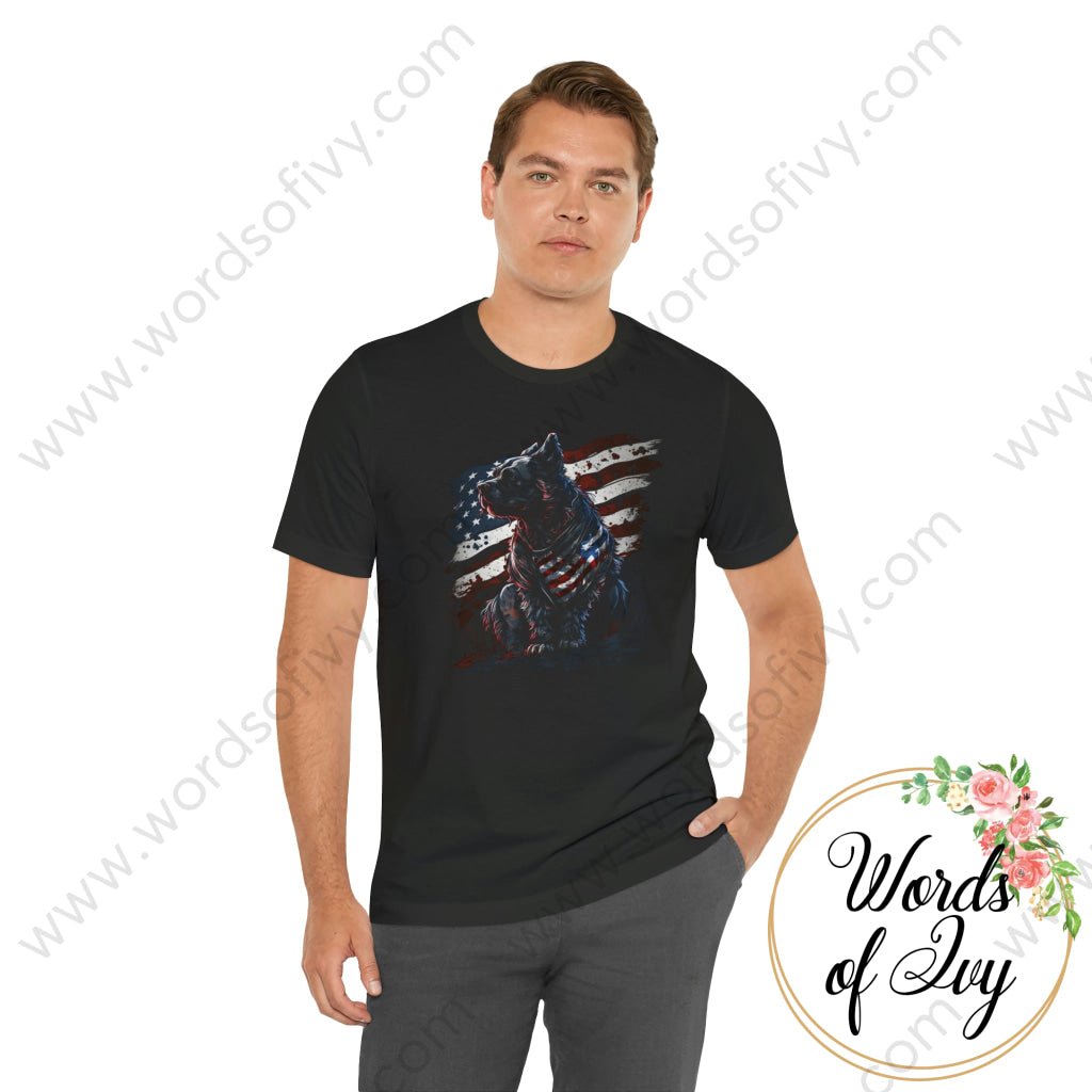 Adult Tee - Patriotic Dog 230423007 | Nauti Life Tees