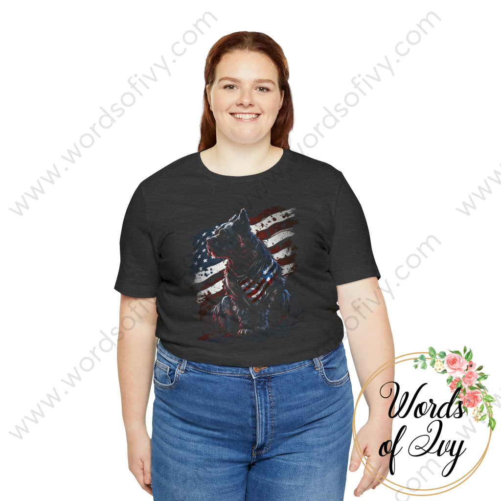 Adult Tee - Patriotic Dog 230423007 | Nauti Life Tees