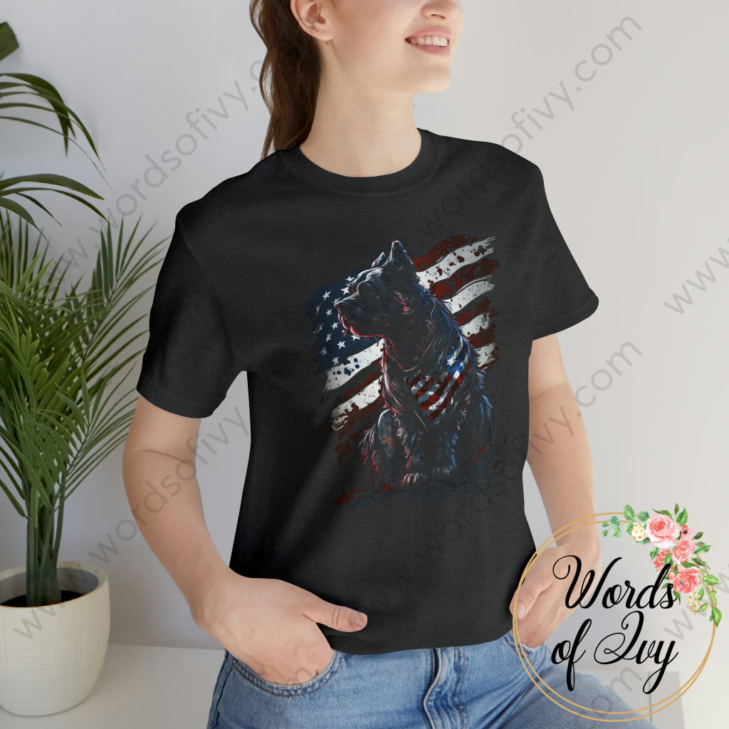 Adult Tee - Patriotic Dog 230423007 T-Shirt