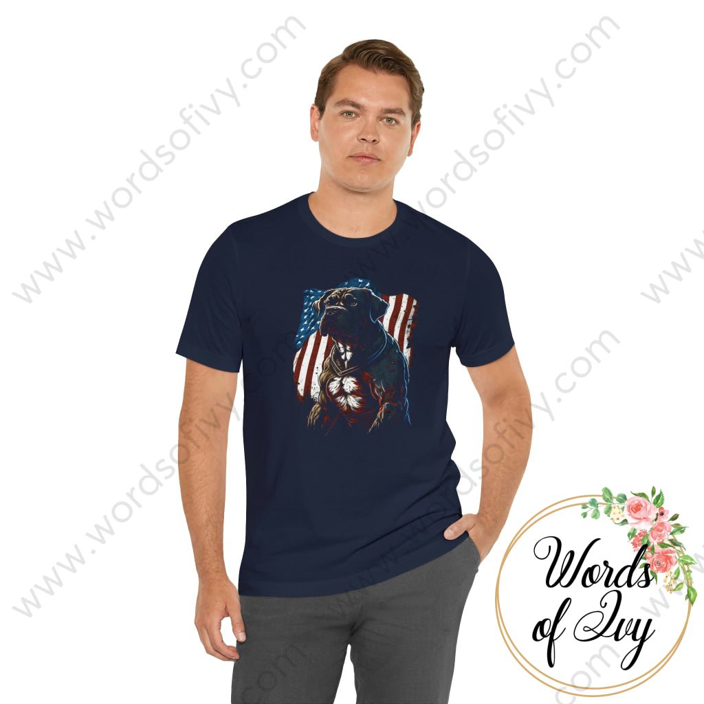 Adult Tee - Patriotic Dog 230423008 T-Shirt