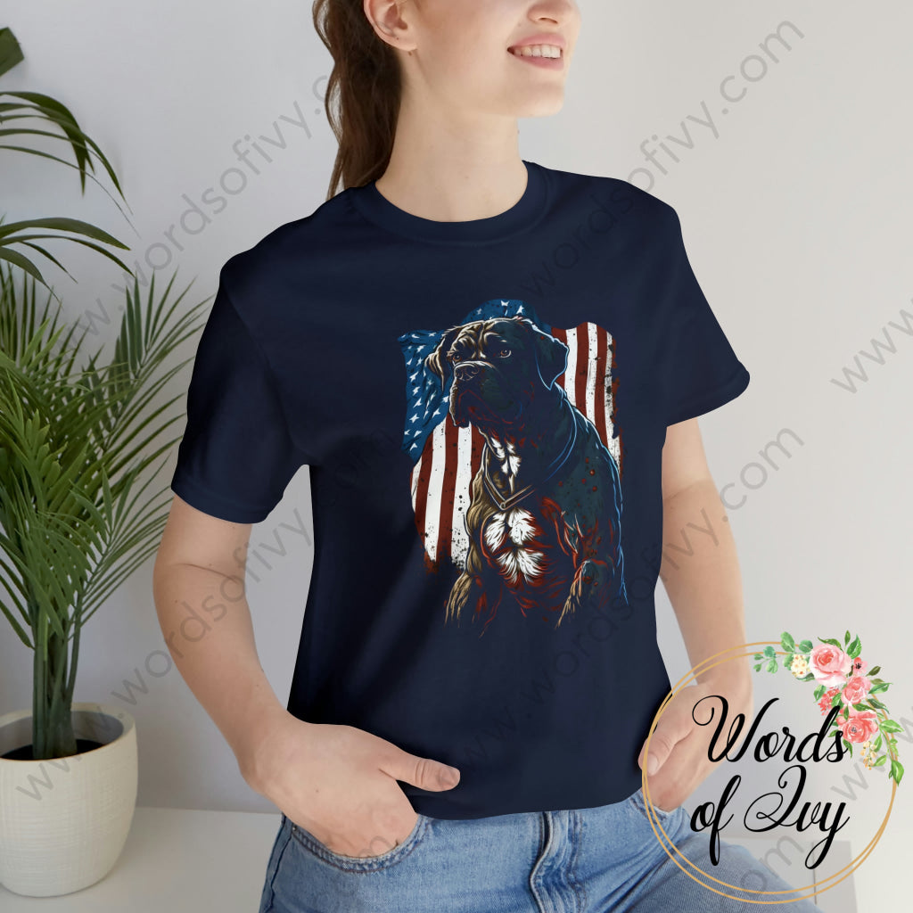 Adult Tee - Patriotic Dog 230423008 T-Shirt