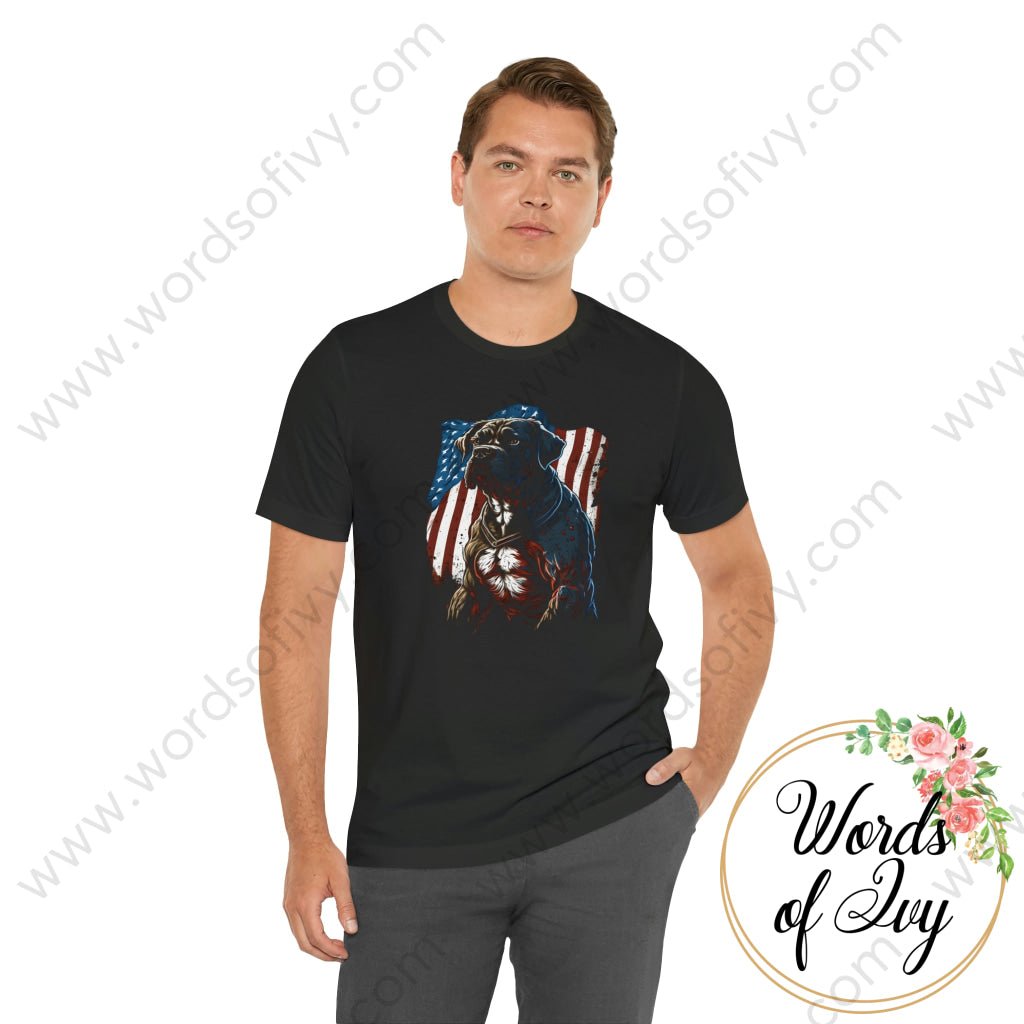 Adult Tee - Patriotic Dog 230423008 T-Shirt