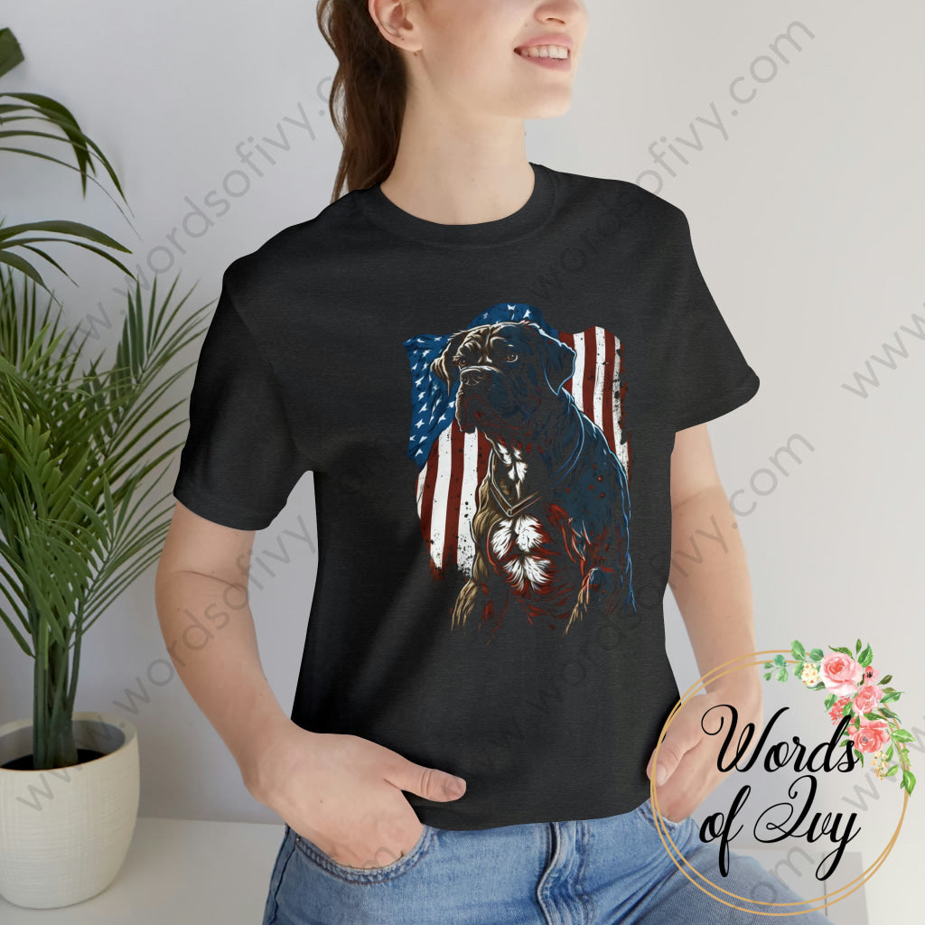 Adult Tee - Patriotic Dog 230423008 | Nauti Life Tees