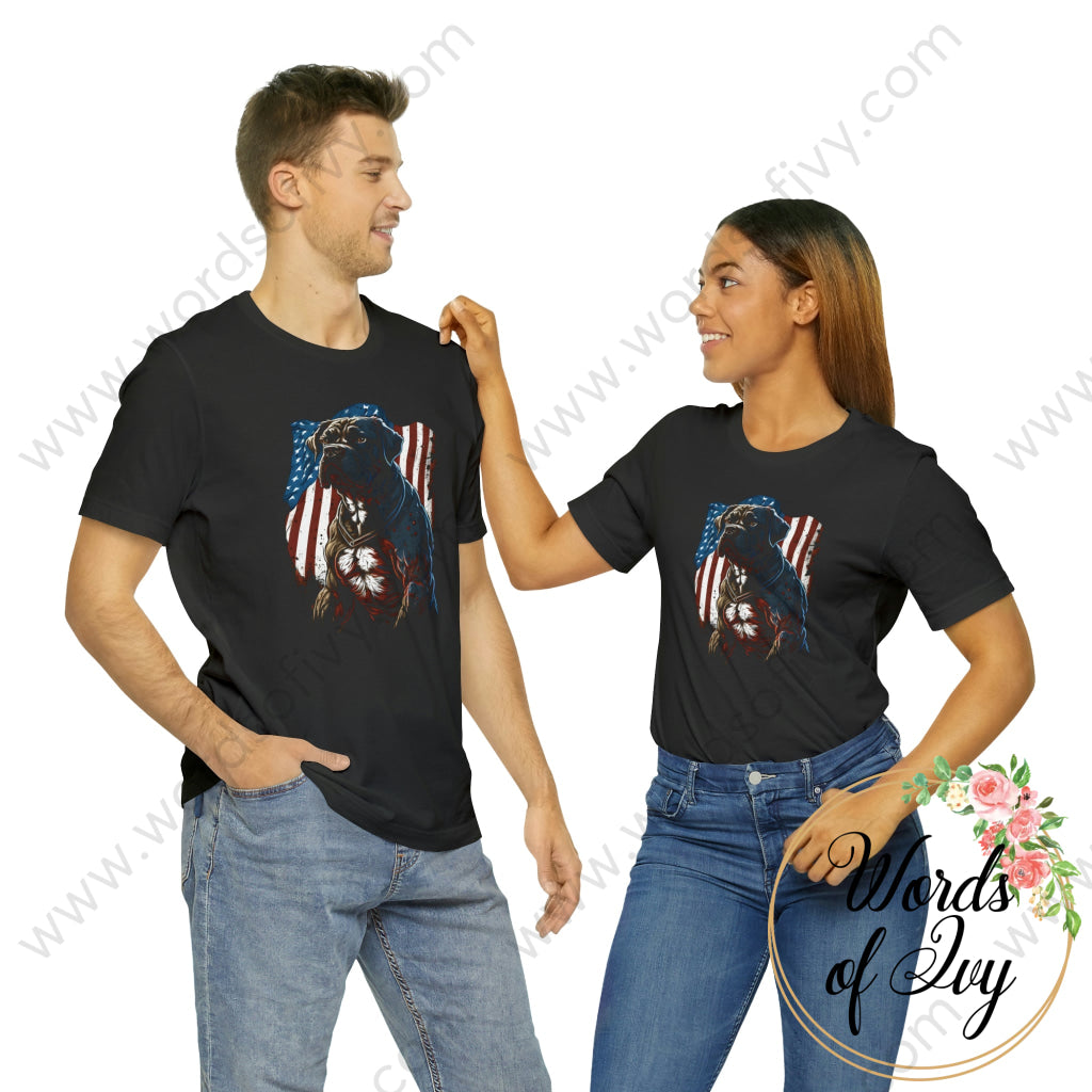 Adult Tee - Patriotic Dog 230423008 T-Shirt