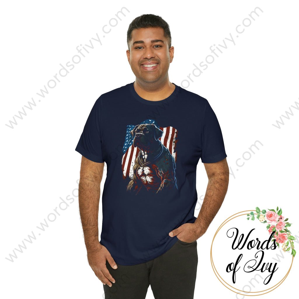 Adult Tee - Patriotic Dog 230423008 | Nauti Life Tees