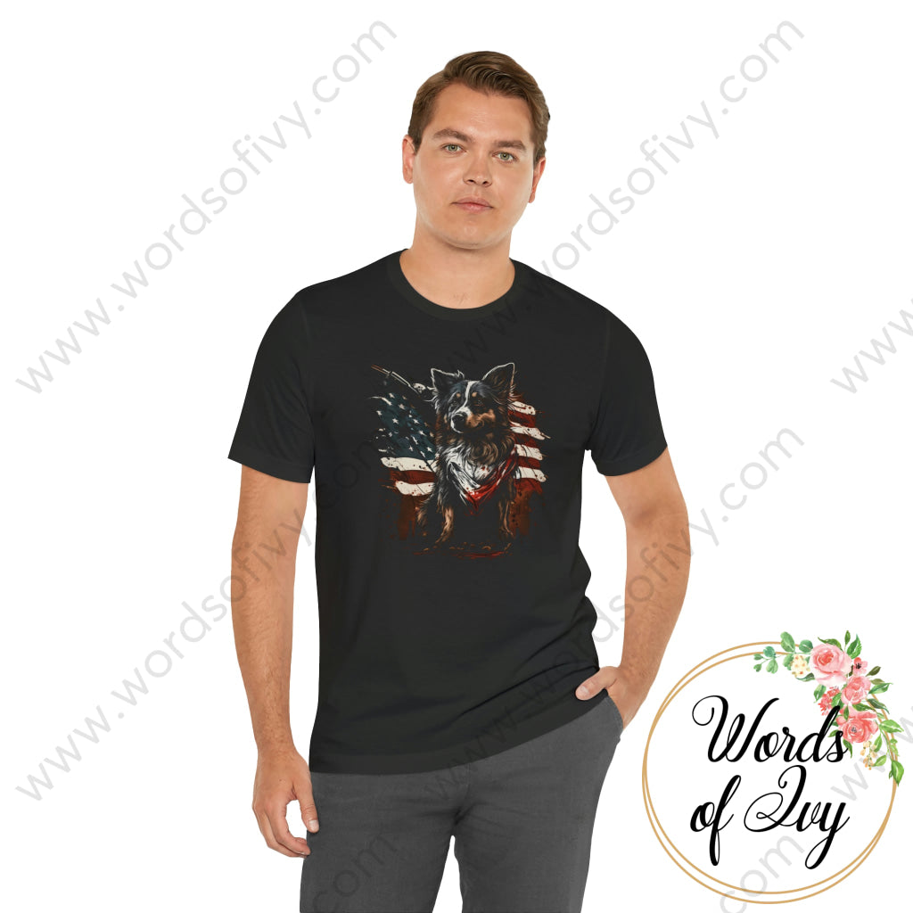 Adult Tee - Patriotic Dog 230423010 | Nauti Life Tees