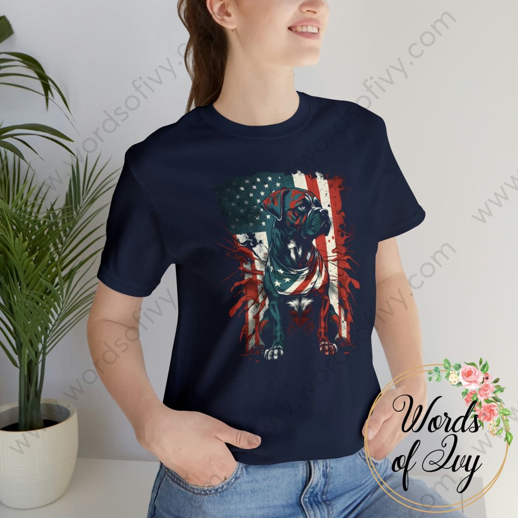 Adult Tee - Patriotic Dog 230423011 T-Shirt