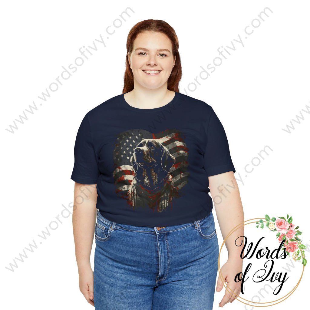 Adult Tee - Patriotic Dog 230423012 T-Shirt