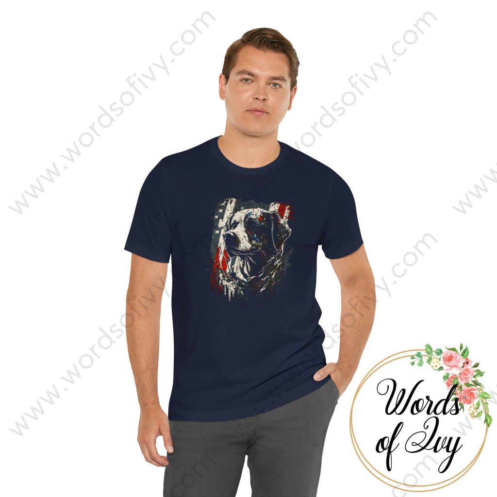 Adult Tee - Patriotic Dog 230423013 | Nauti Life Tees