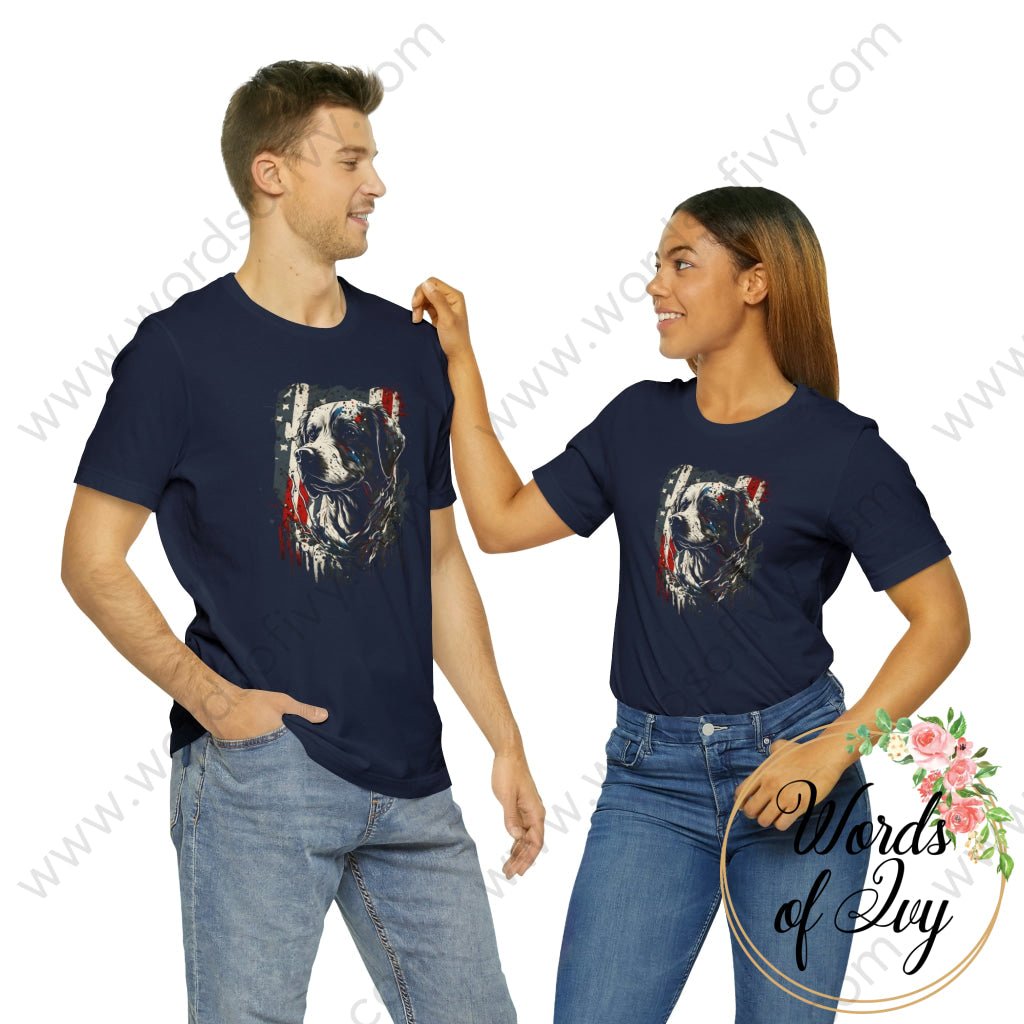 Adult Tee - Patriotic Dog 230423013 | Nauti Life Tees