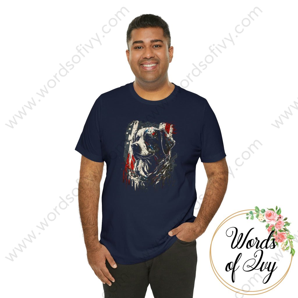 Adult Tee - Patriotic Dog 230423013 | Nauti Life Tees