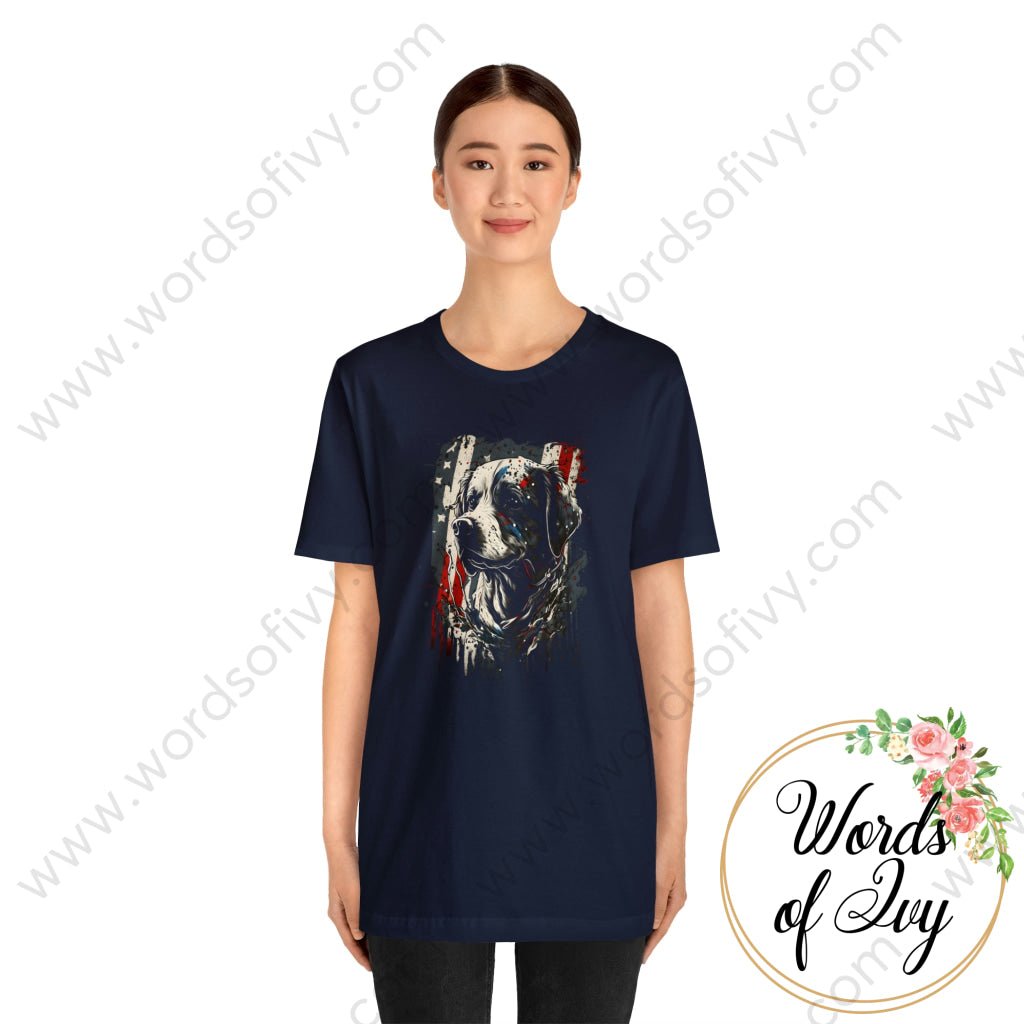 Adult Tee - Patriotic Dog 230423013 T-Shirt