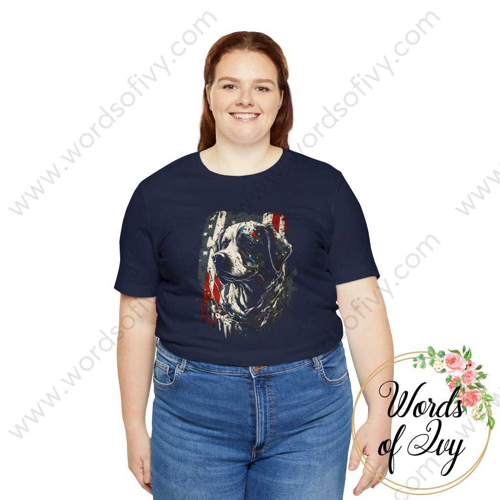 Adult Tee - Patriotic Dog 230423013 T-Shirt