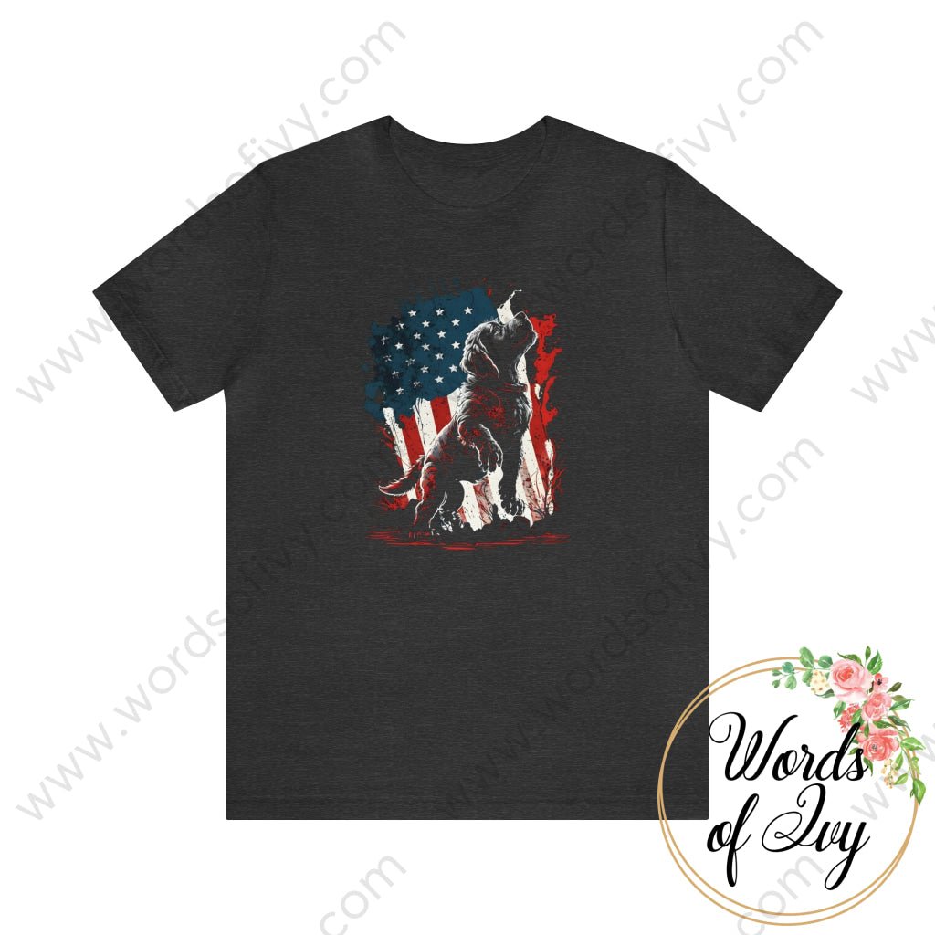 Adult Tee - Patriotic Dog 230423015 | Nauti Life Tees