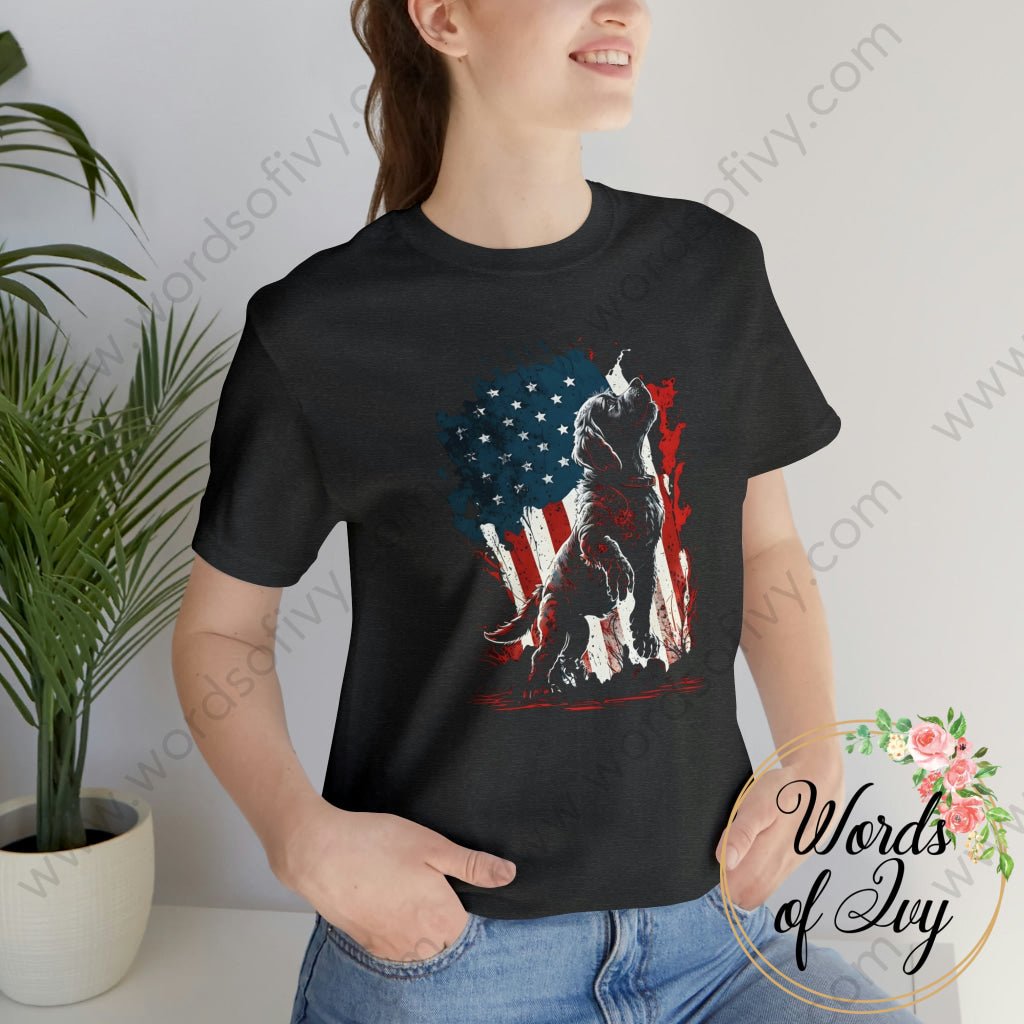 Adult Tee - Patriotic Dog 230423015 T-Shirt