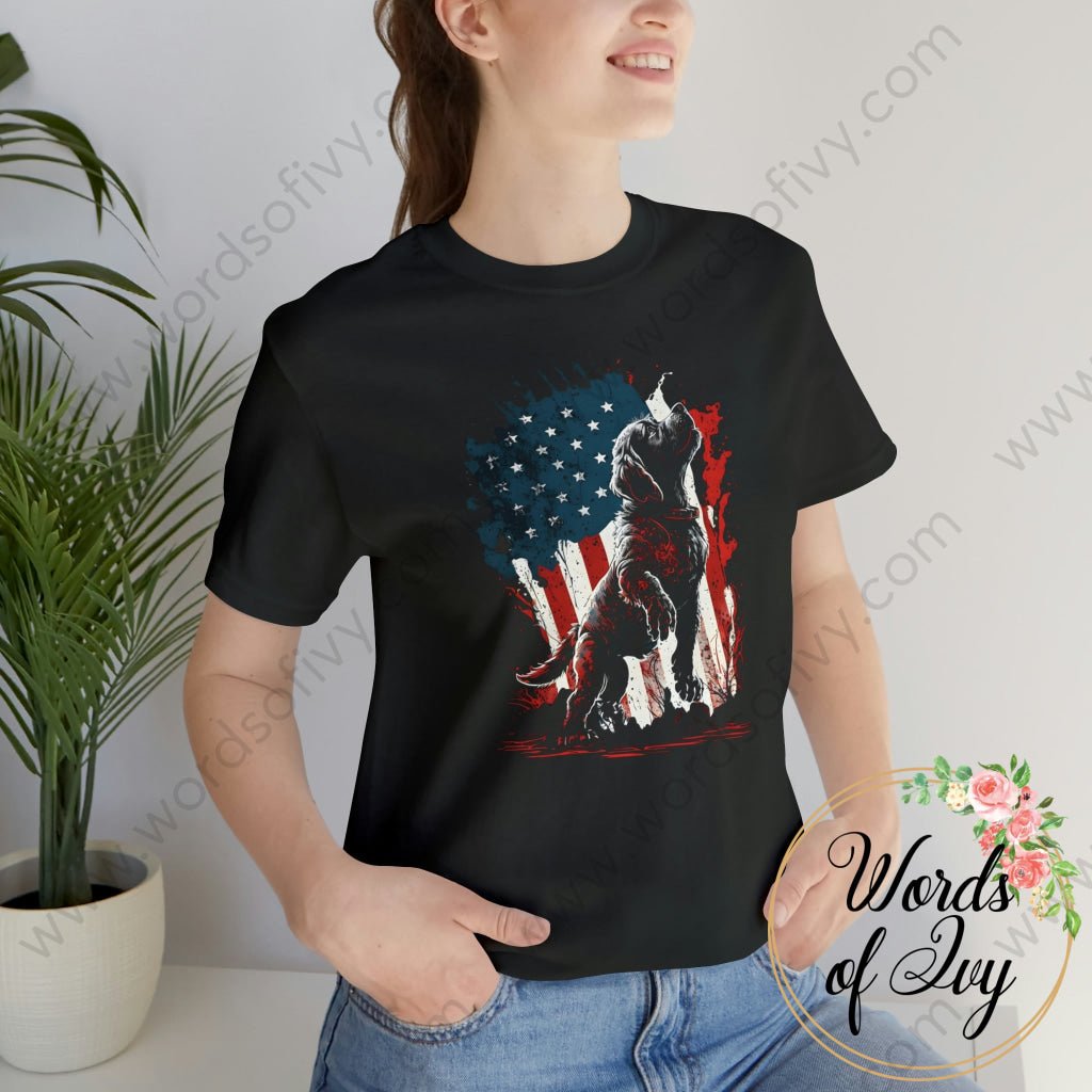 Adult Tee - Patriotic Dog 230423015 | Nauti Life Tees