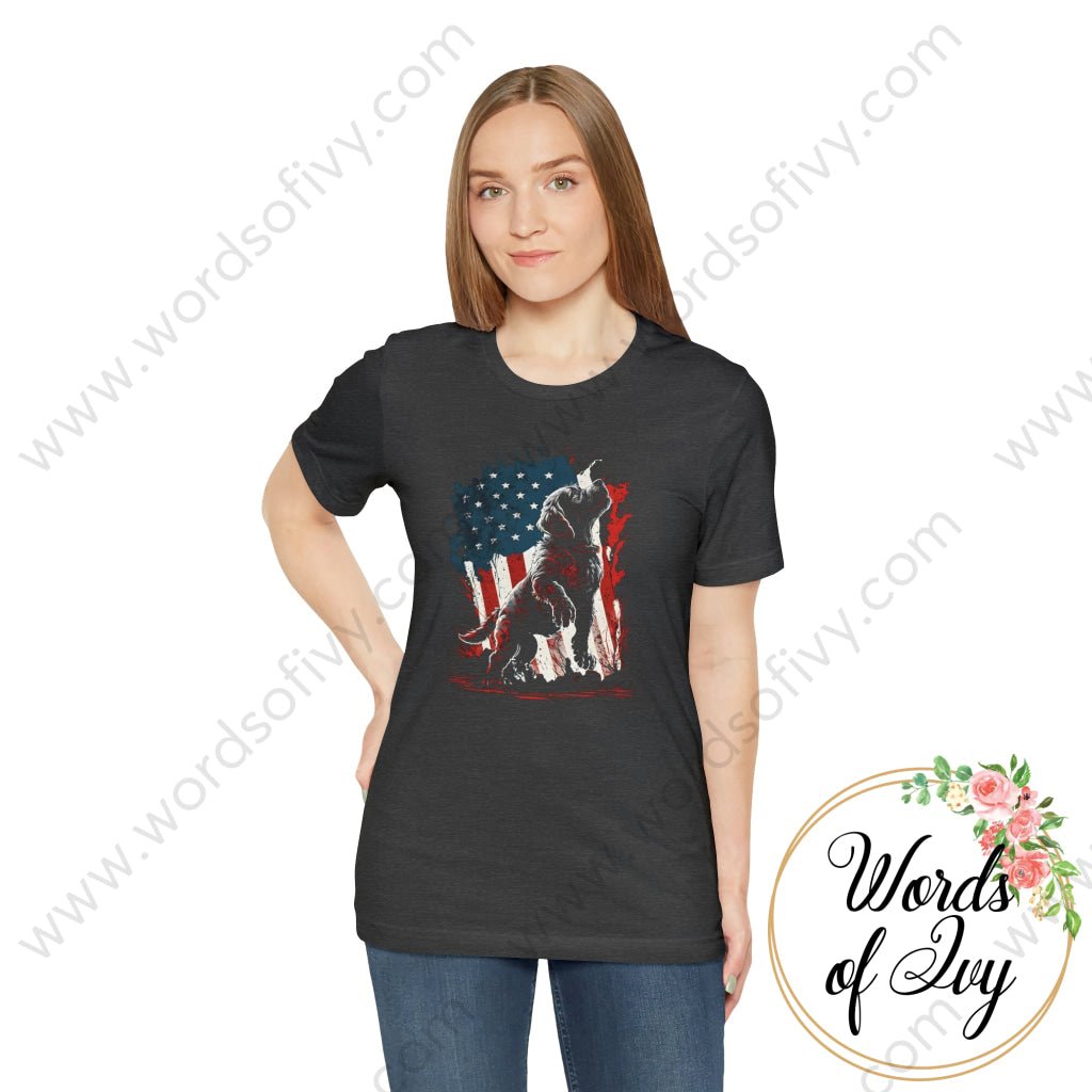 Adult Tee - Patriotic Dog 230423015 | Nauti Life Tees