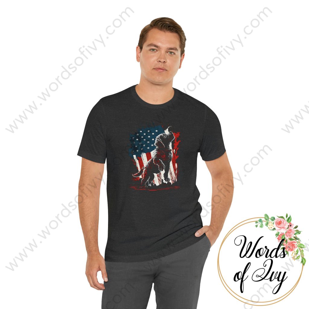 Adult Tee - Patriotic Dog 230423015 | Nauti Life Tees