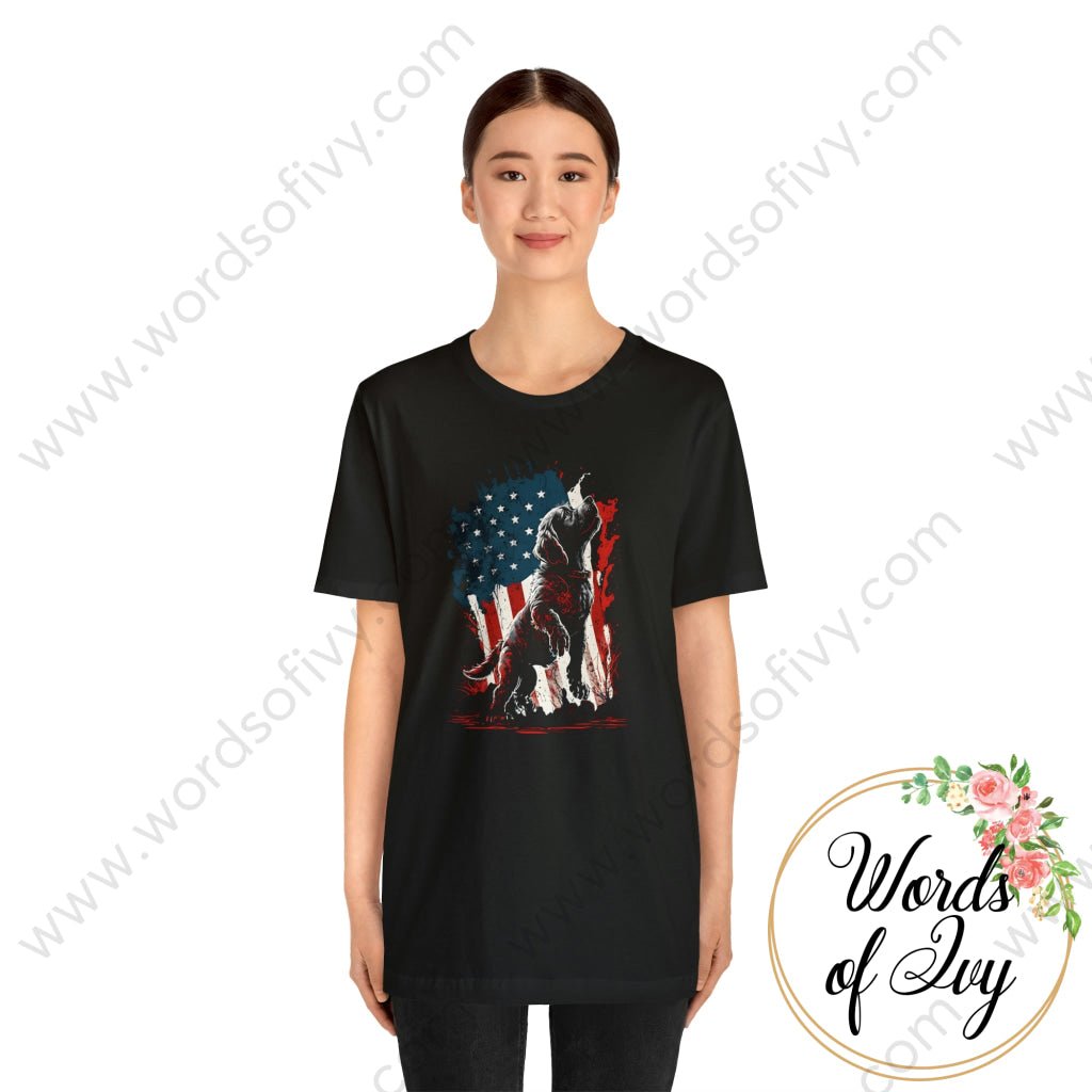 Adult Tee - Patriotic Dog 230423015 | Nauti Life Tees