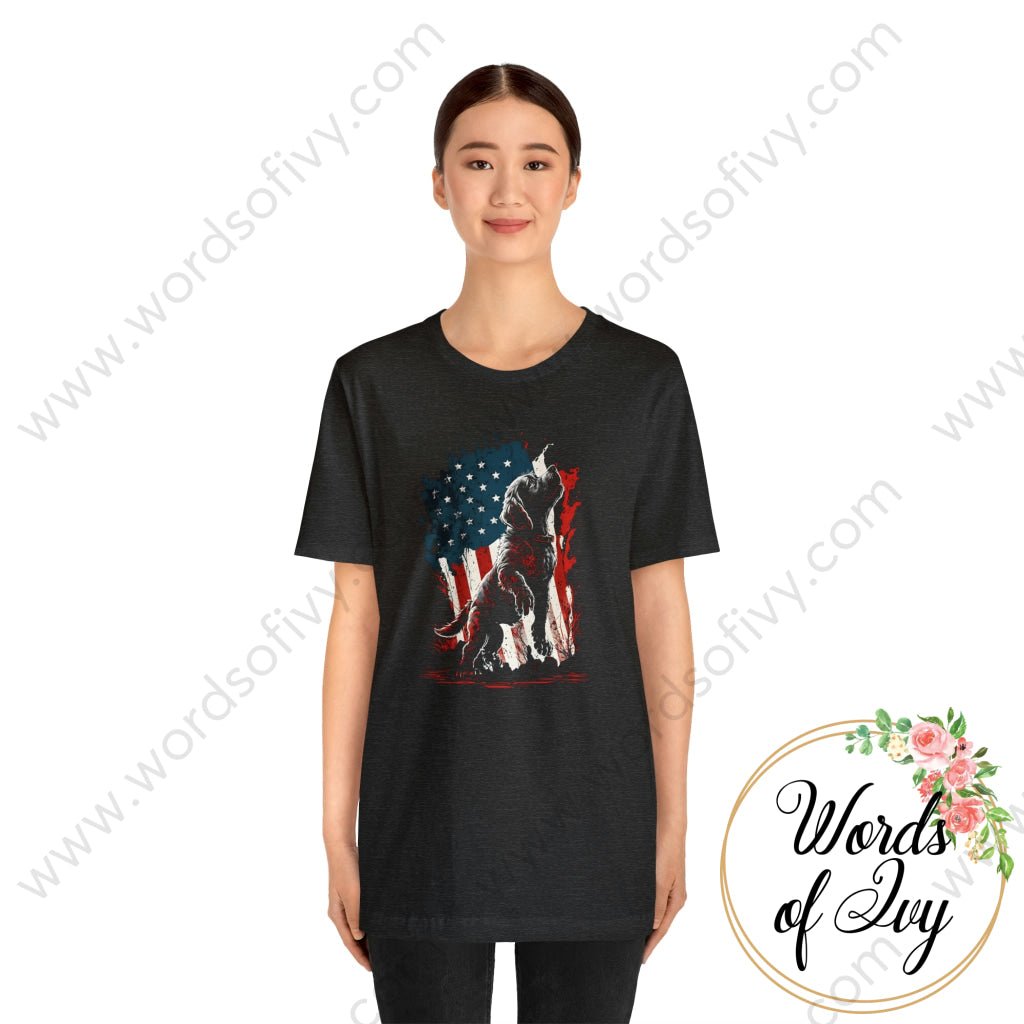 Adult Tee - Patriotic Dog 230423015 T-Shirt