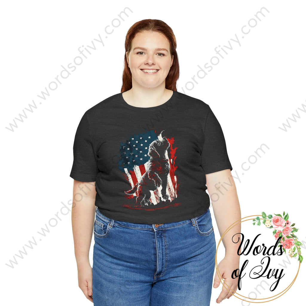 Adult Tee - Patriotic Dog 230423015 T-Shirt