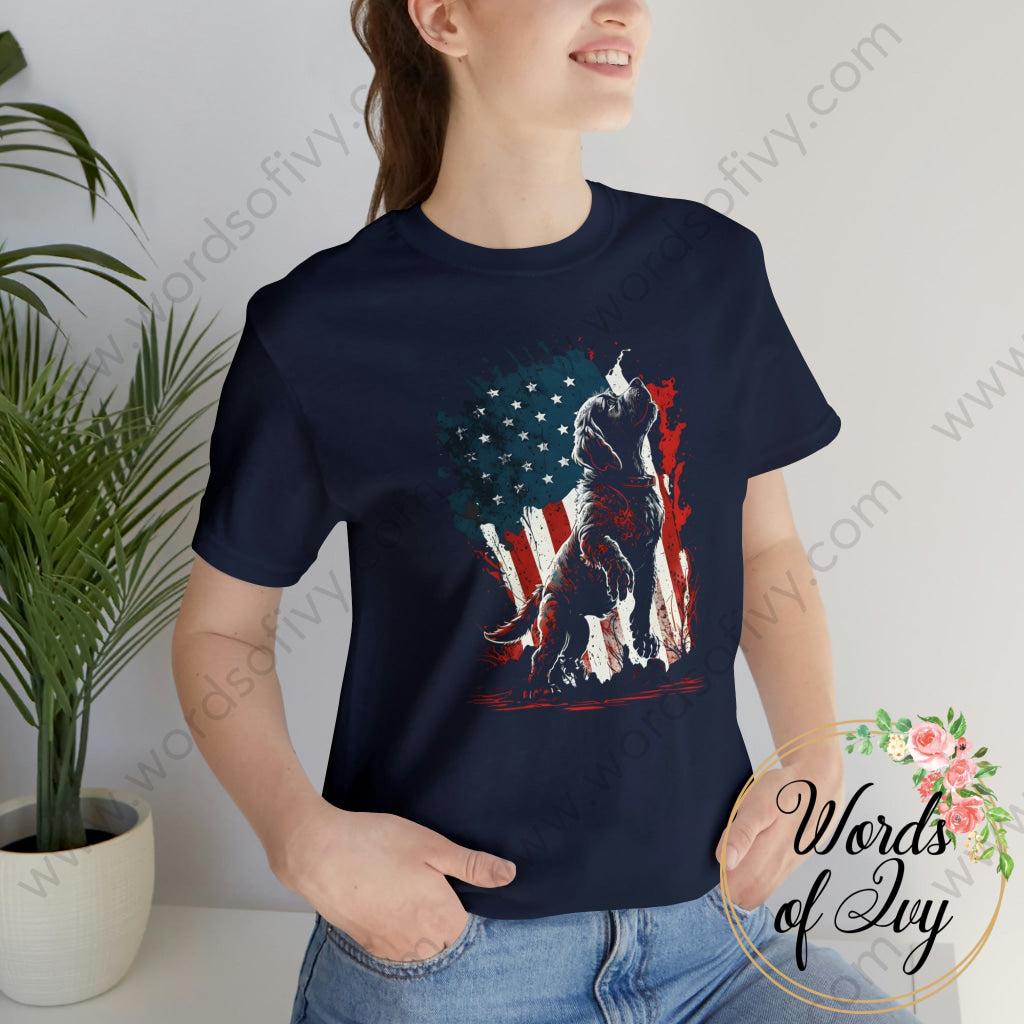 Adult Tee - Patriotic Dog 230423015 T-Shirt