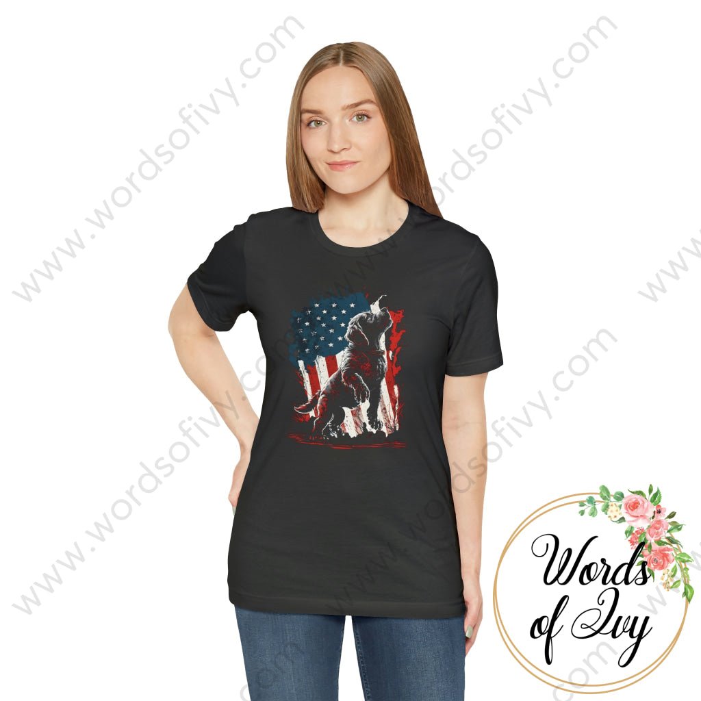 Adult Tee - Patriotic Dog 230423015 T-Shirt