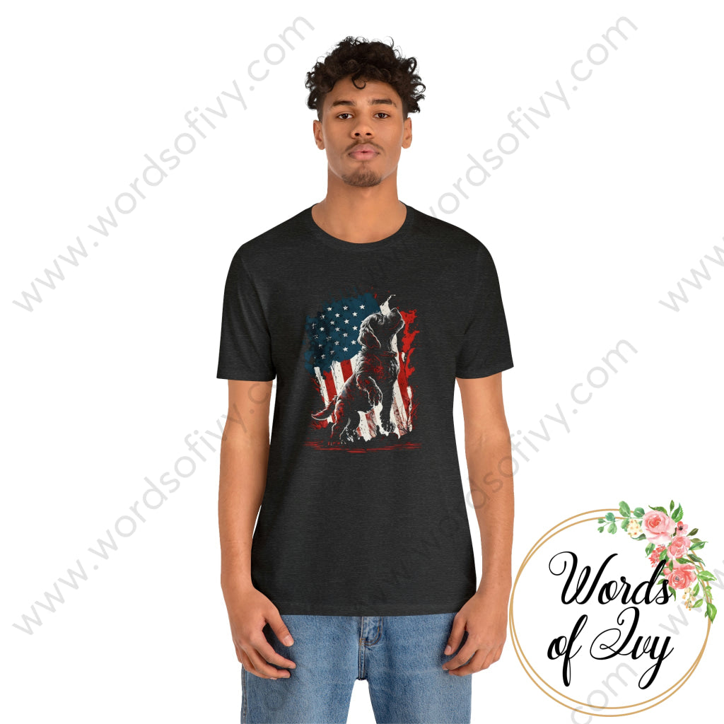 Adult Tee - Patriotic Dog 230423015 | Nauti Life Tees