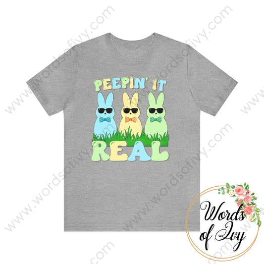 Adult Tee - Peepin It Real Boys 220223005 Athletic Heather / S T-Shirt